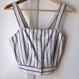 Madewell button up crop top